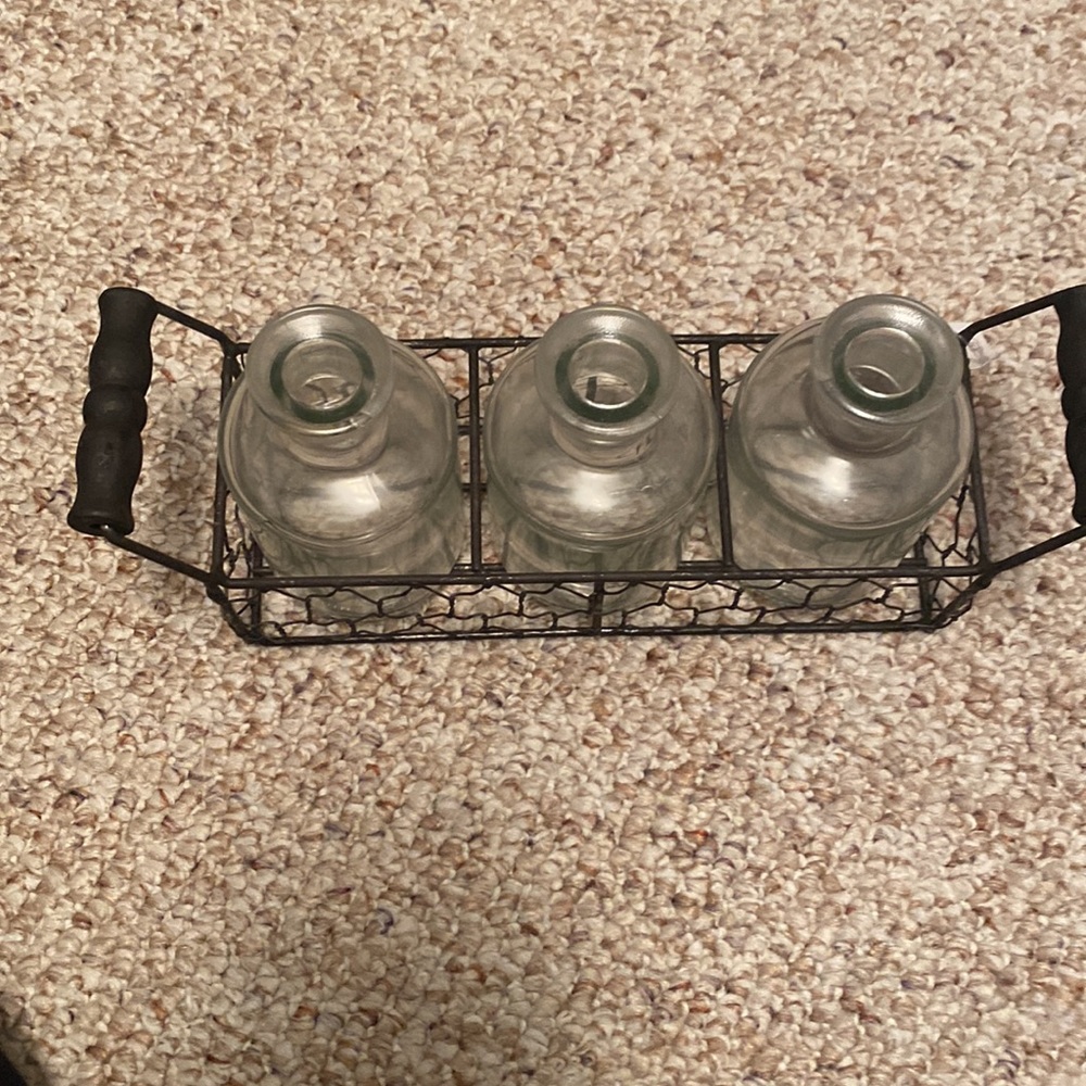 Triple Vase Table Decor Set - Picture 4 of 7